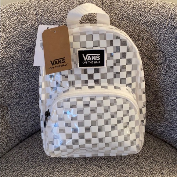 ✨NEW✨ VANS OTF Mini Checkerboard Clear Backpack